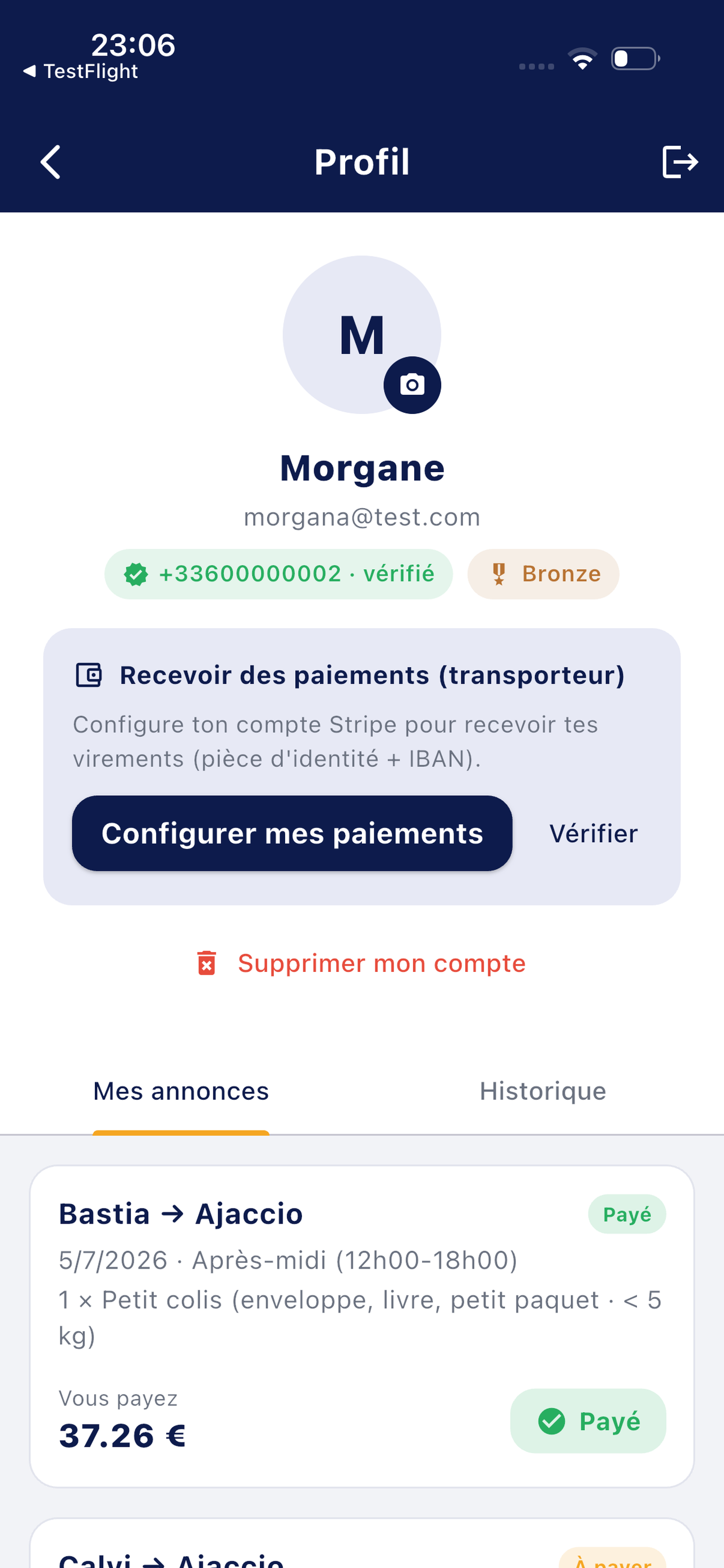 Induve VAI - Liste des annonces de colis à transporter en Corse